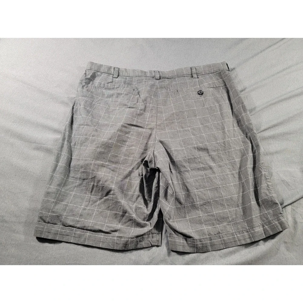 BANANA REPUBLIC Emerson Shorts Mens 38 Gray Check Plaid‎ Chino 10